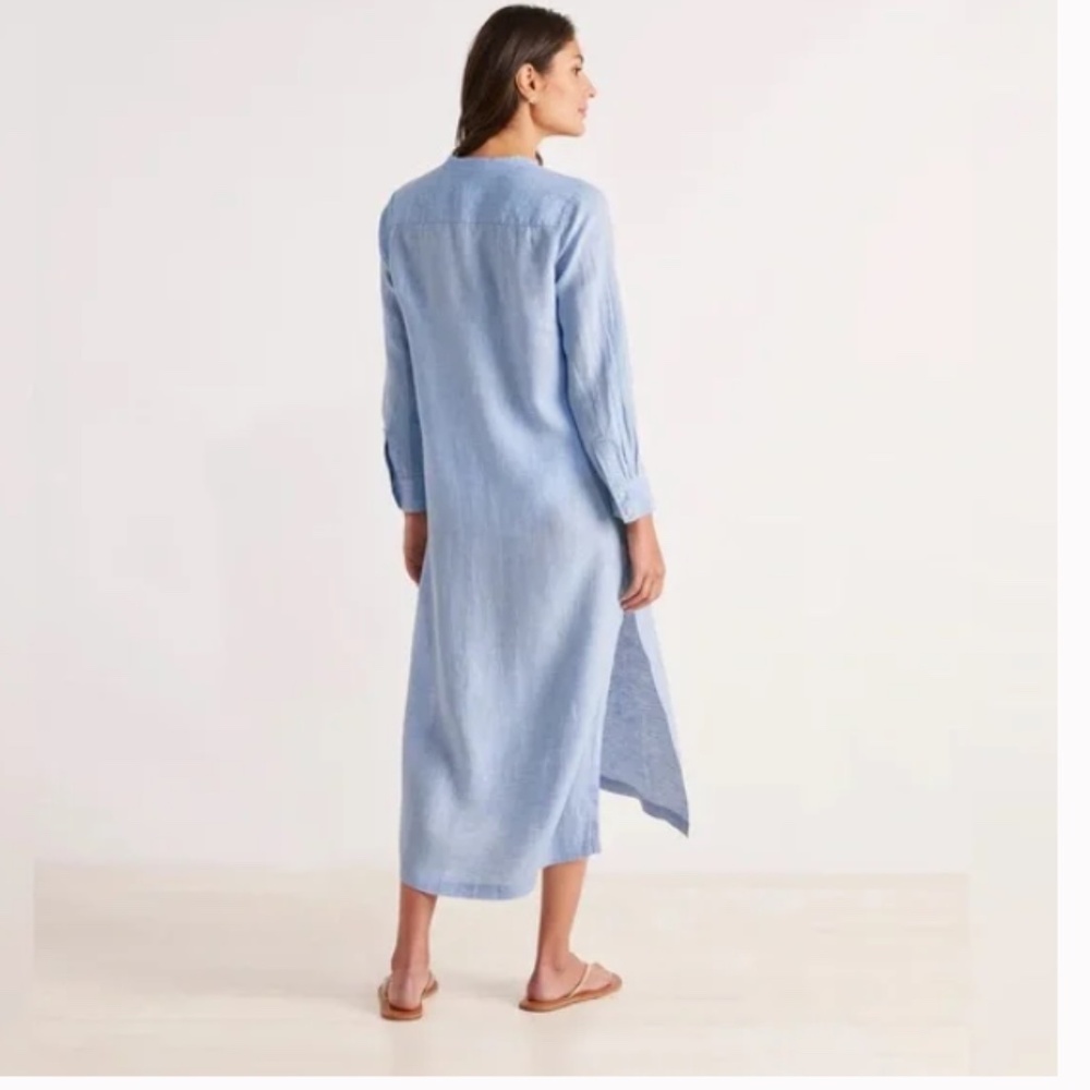 Vineyard Vines Women’s Linen Button-Down Midi Cover-Up Dress Sz XL NWT